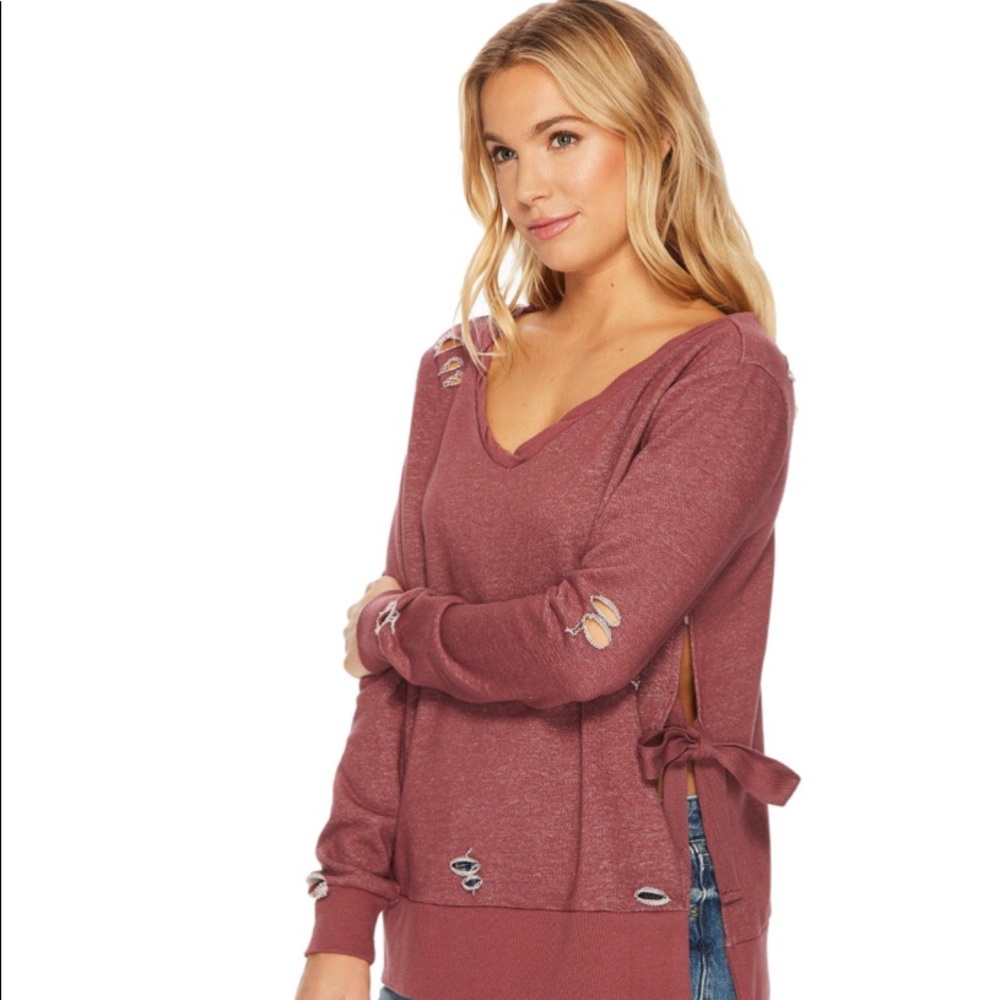 Romeo & Juliet Couture Distressed Sweatshirt (NWT) - Picture 5 of 7